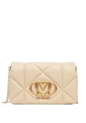 Love Moschino quilted logo-detail cross body bag - Neutrals