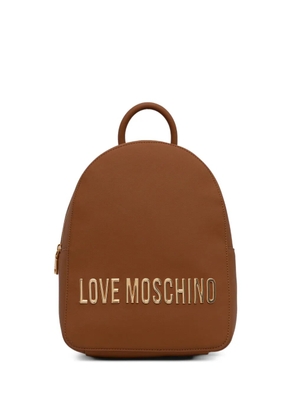 Love Moschino logo-plaque backpack - Brown