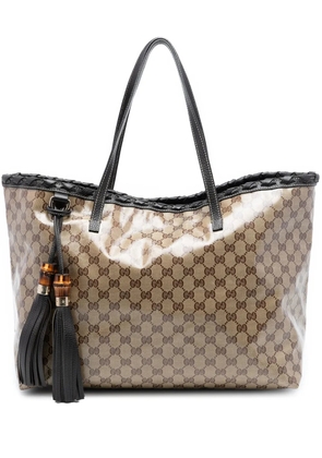 Gucci Pre-Owned 2016-2026 GG Crystal Peggy Braided tote bag - Brown