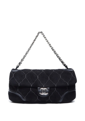 CHANEL Pre-Owned 2008-2009 suede shoulder bag - Black