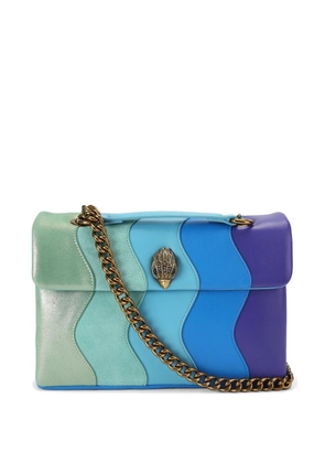 Kurt Geiger London Kensington waved eagle leather shoulder bag - Blue
