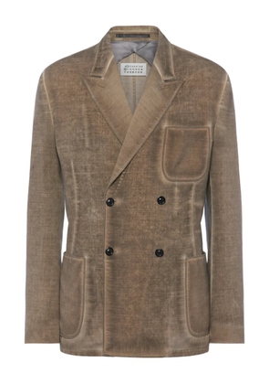 Maison Margiela double-breasted wool blazer - Brown