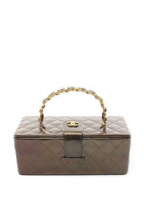 CHANEL Pre-Owned 1994-1996 CC diamond-quilted vanity handbag - Brown