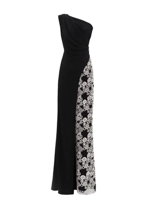 Gemy Maalouf one-shoulder embroided maxi dress - Black