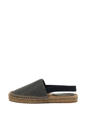 Brunello Cucinelli Vintage suede slingbacks espadrilles - Grey