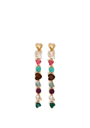 Bimba y Lola crystal-embellished drop earrings - Gold
