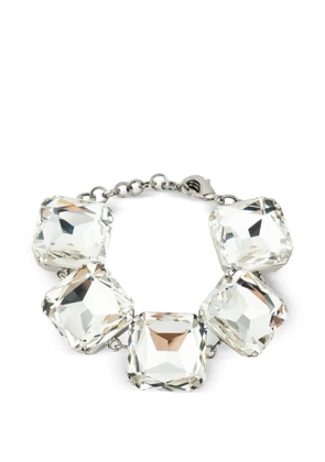 Moschino crystal-embellished bracelet - Silver