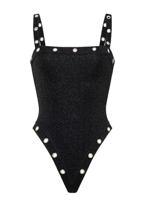 Oséree Lumière studded swimsuit - Black