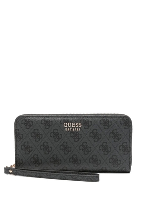 GUESS USA large Vikky patterned leather wallet - Black