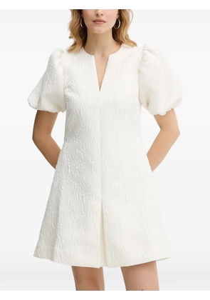Stine Goya v-neck puff-sleeve mini dress - White