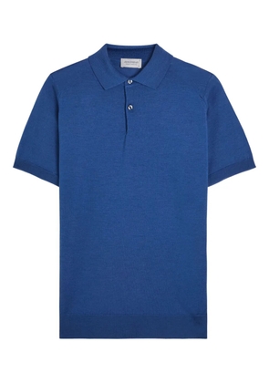 John Smedley buttoned short-sleeves polo shirt - Blue