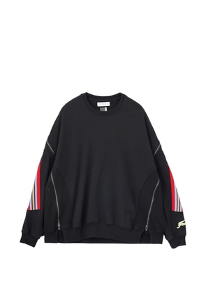 Facetasm zipped panelled sweatshirt - Black