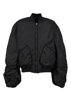 We11done gathered-effect bomber jacket - Black