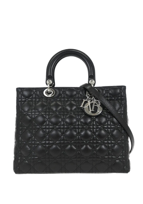 Christian Dior Pre-Owned 2012 Lady Dior Cannage tote bag - Black