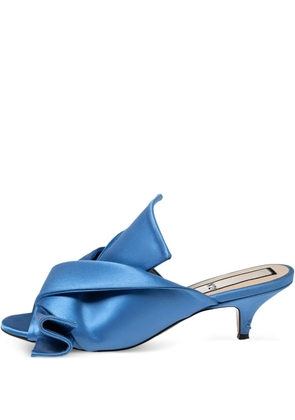 Nº21 pre-owned 55mm satin knotted sandals - Blue
