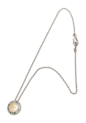 CHANEL Pre-Owned 1999 Silver Plated Rhinestone Flower Pendant Necklace costume necklace - Multicolour