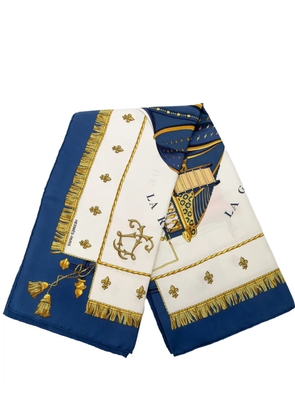 Hermès Pre-Owned 1990-2010 Vue du Carrosse de la Galere la Reale Silk Twilly Scarf scarves - Blue
