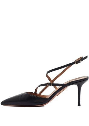 Aquazzura leather heeled pumps - Black