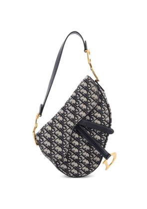 Christian Dior Pre-Owned Saddle Handbag Oblique Canvas Medium shoulder bag - Blue