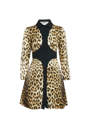 Moschino Pre-Owned leopard-pattern mini dress - Brown