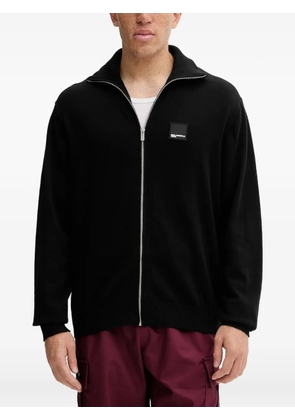 Karl Lagerfeld Jeans zip-up knitted cardigan - Black