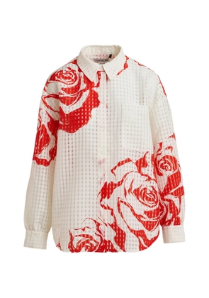 Essentiel Antwerp floral-print pocket shirt - White