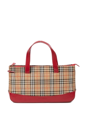 Burberry Pre-Owned check-pattern tote bag - Neutrals