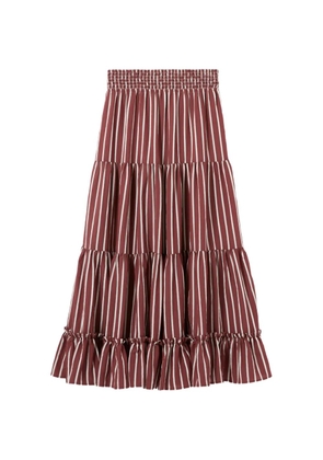 Claudie Pierlot striped tiered A-line maxi skirt