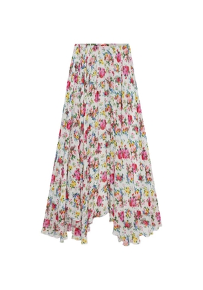 MSGM floral maxi skirt - White