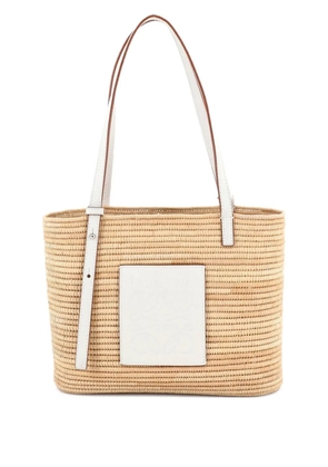 Loewe Pre-Owned Square Basket Woven Raffia Small tote bag - Neutrals