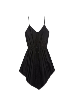 MSGM lace trim handkerchief asymmetric dress - Black