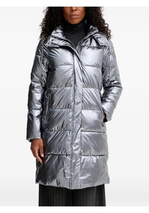 Morgan hooded quilted coat - Silver