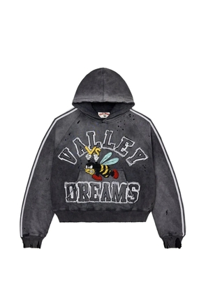 Vale graphic-embroidery hoodie - Grey