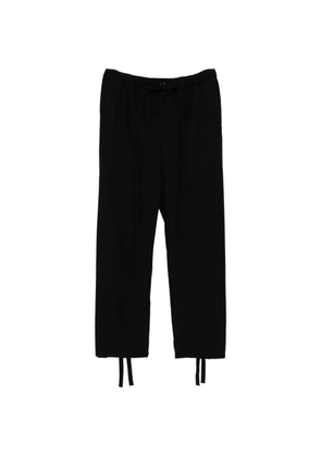 sacai drawstring detail wide-leg trousers - Black