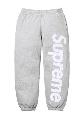 Supreme logo appliqué track pants - Grey