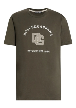 Dolce & Gabbana logo-applique T-shirt - Green