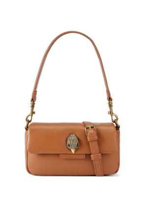 Kurt Geiger London mini Oxford eagle-head leather clutch bag - Brown