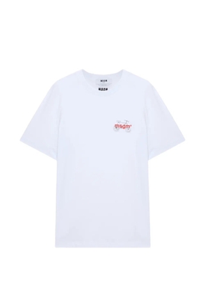 MSGM logo-embroidered T-shirt - White