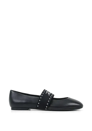 Karl Lagerfeld studded strap ballet flats - Black