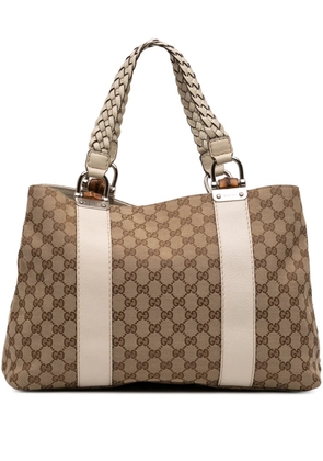 Gucci Pre-Owned 2016-2026 Medium GG Canvas Bamboo Libeccio tote bag - Brown
