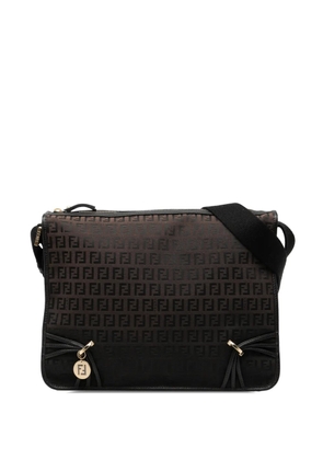 Fendi Pre-Owned 2000-2010 Zucchino Canvas F Charm crossbody bag - Brown