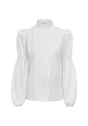 Violante Nessi Rubens high-neck voluminous-sleeves blouse - White
