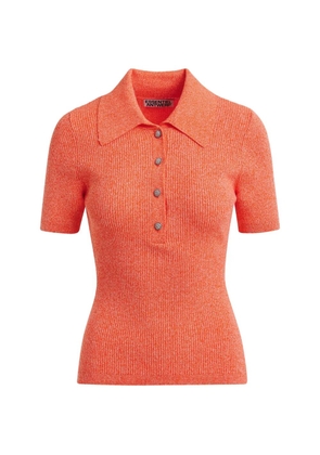 Essentiel Antwerp button-placket polo top - Orange