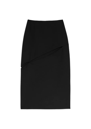 Jil Sander cut-out midi skirt - Black