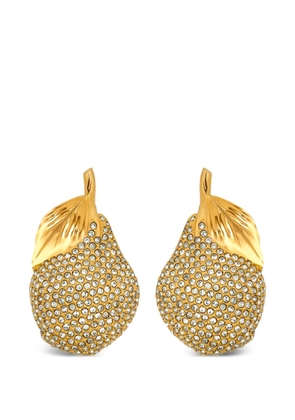 Oscar de la Renta pear embellished earrings - Gold