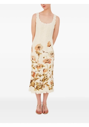Cara Cara Orel floral-print midi dress - Neutrals