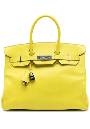 Hermès Pre-Owned 2012 Epsom Verso Birkin Retourne 35 handbag - Yellow