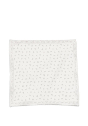 Eleventy patterned handkerchief - White