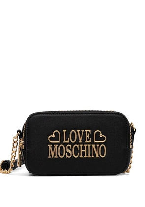 Love Moschino logo-lettering cross body bag - Black