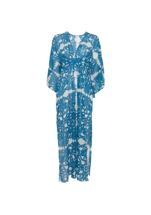 Poupette St Barth floral-print beach maxi dress - Blue